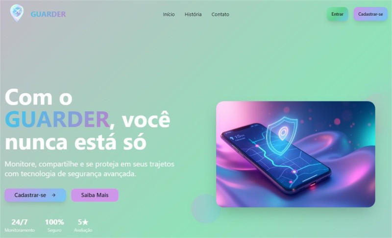 Guarder - Uma aplicação focada na segurança de mulheres que viajam sozinhas.