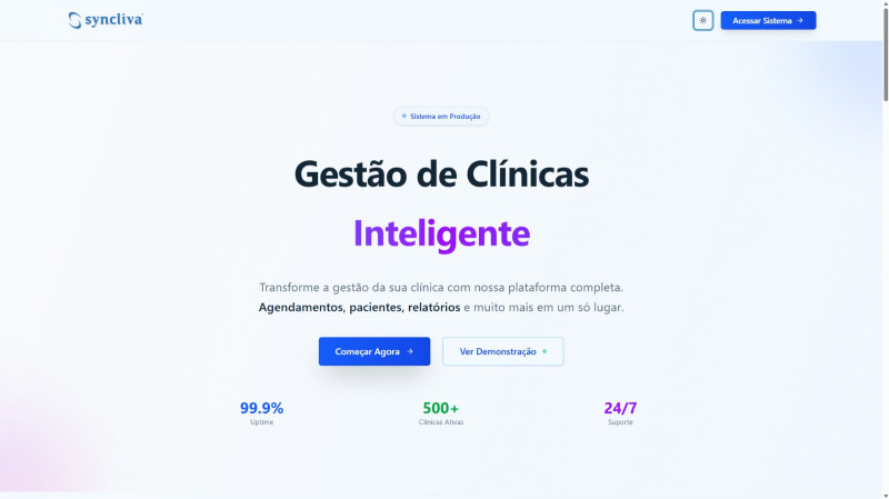 Syncliva - Sistema para gerenciamento de clínicas